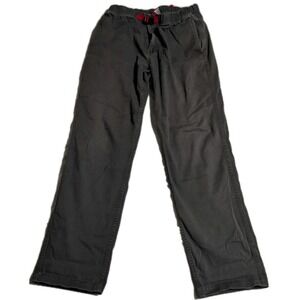 Topo Designs Men's Pants Medium Gray Elastic Waist Red Belt Outdoor Casual